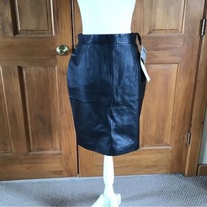 Black leather skirt NWT size 6